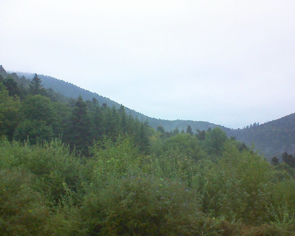 Le petit ballon vu depuis le Domaine Langmatt à Murbach le 14.09.2018 à 07:30 Le petit ballon (Alsace, Vosges) le 14.09.2018 à 07:30