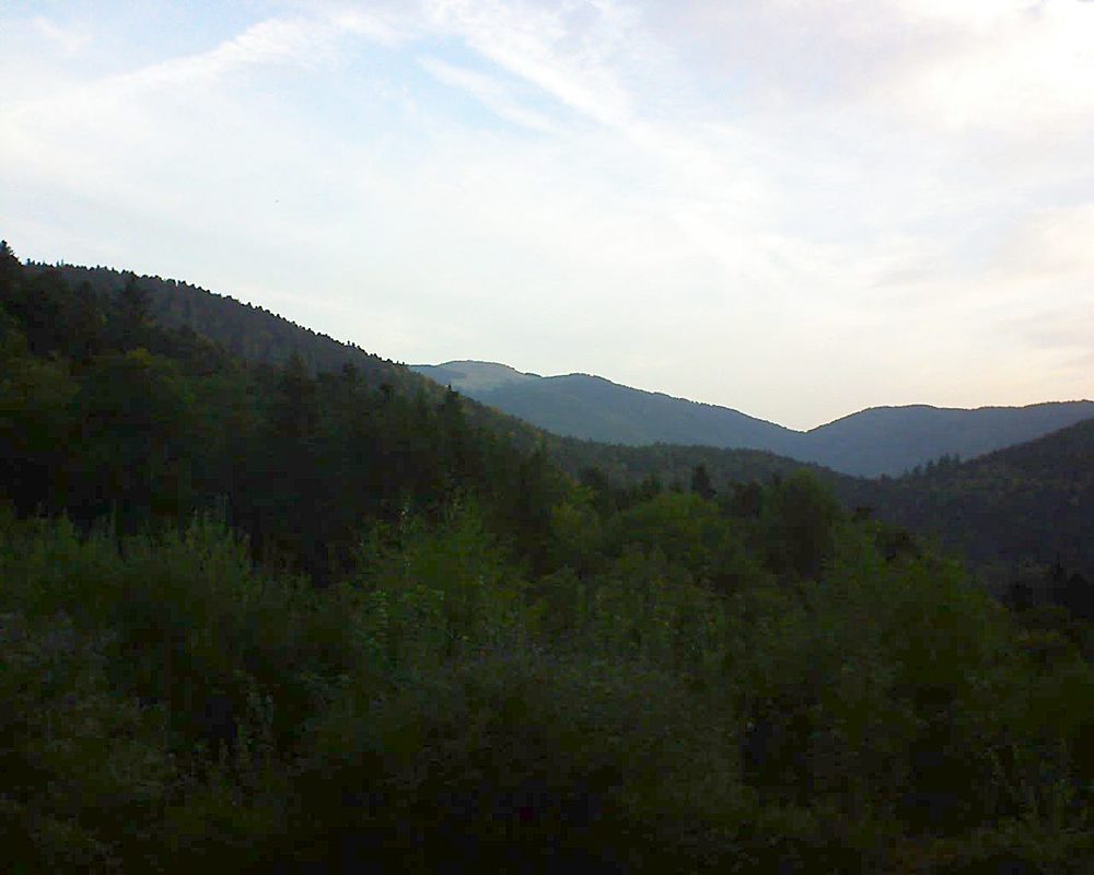 Le petit ballon vu depuis le Domaine Langmatt à Murbach le 21.09.2018 à 07:30 Le petit ballon (Alsace, Vosges) le 21.09.2018 à 07:30