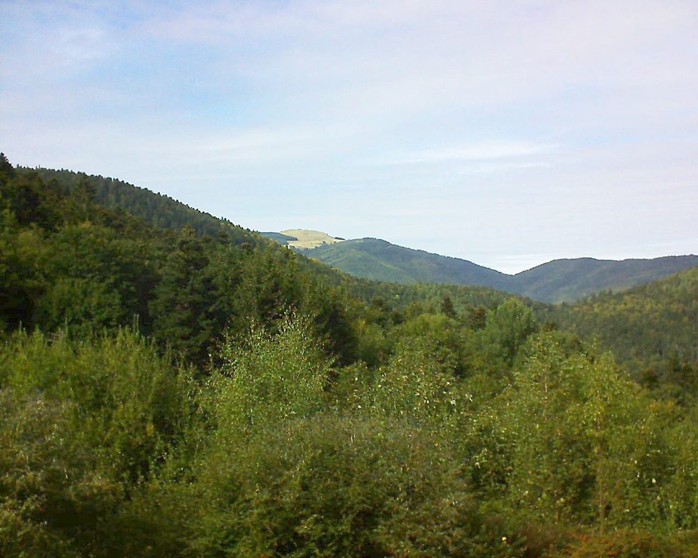 Le petit ballon vu depuis le Domaine Langmatt à Murbach le 22.09.2018 à 15:30 Le petit ballon (Alsace, Vosges) le 22.09.2018 à 15:30