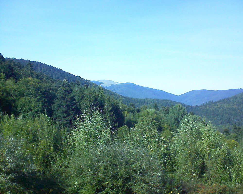 Le petit ballon vu depuis le Domaine Langmatt à Murbach le 29.09.2018 à 15:30 Le petit ballon (Alsace, Vosges) le 29.09.2018 à 15:30