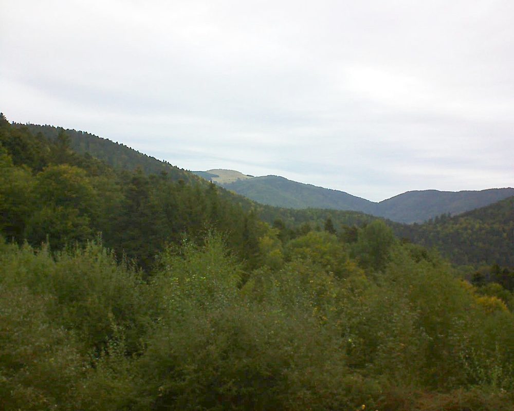 Le petit ballon vu depuis le Domaine Langmatt à Murbach le 02.10.2018 à 10:00 Le petit ballon (Alsace, Vosges) le 02.10.2018 à 10:00