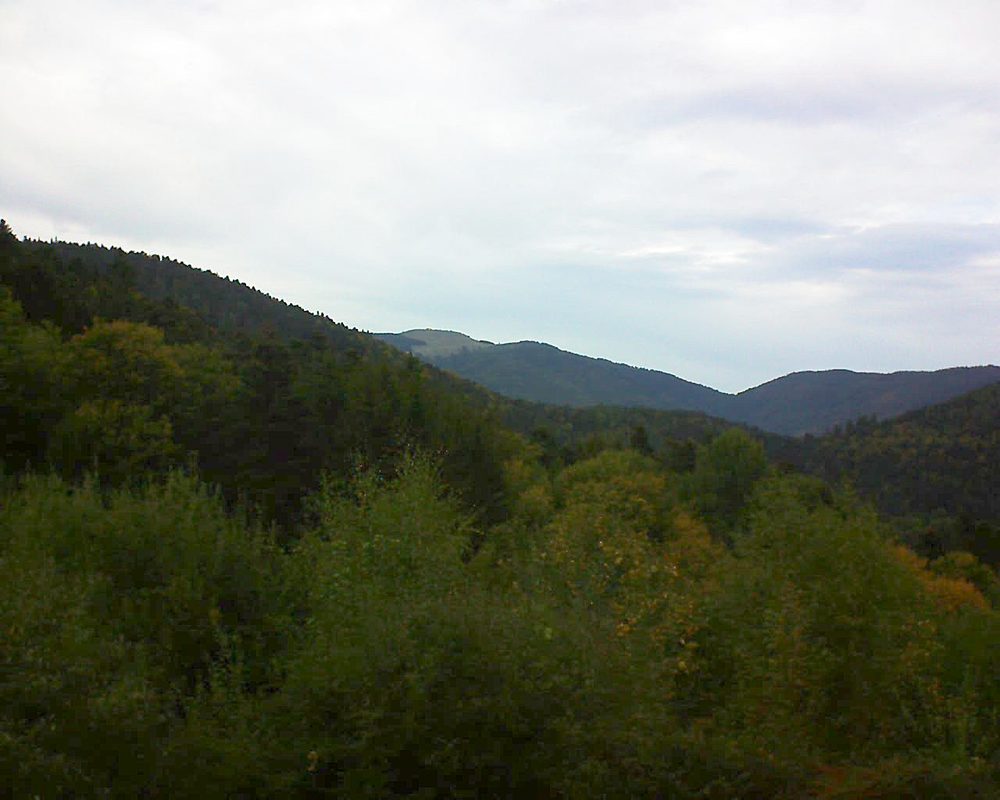 Le petit ballon vu depuis le Domaine Langmatt à Murbach le 06.10.2018 à 16:30 Le petit ballon (Alsace, Vosges) le 06.10.2018 à 16:30