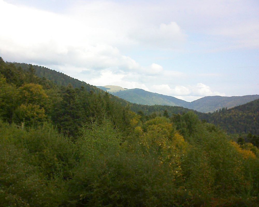 Le petit ballon vu depuis le Domaine Langmatt à Murbach le 07.10.2018 à 11:00 Le petit ballon (Alsace, Vosges) le 07.10.2018 à 11:00