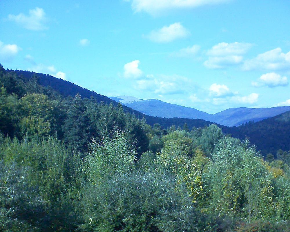 Le petit ballon vu depuis le Domaine Langmatt à Murbach le 07.10.2018 à 15:30 Le petit ballon (Alsace, Vosges) le 07.10.2018 à 15:30