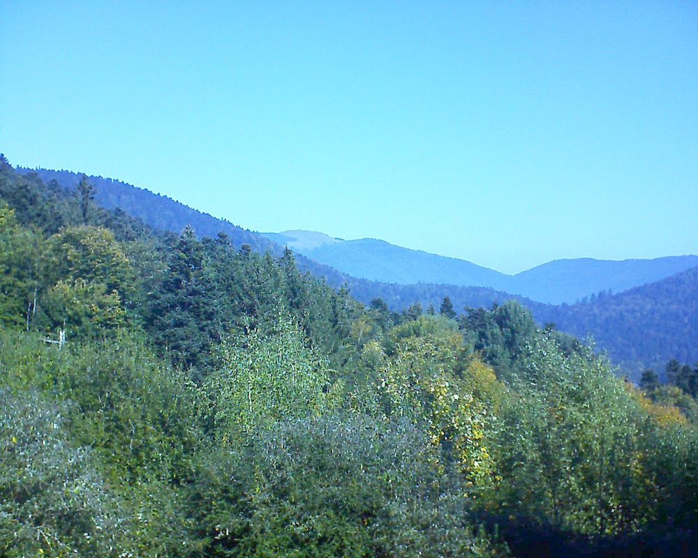 Le petit ballon vu depuis le Domaine Langmatt à Murbach le 08.10.2018 à 11:45 Le petit ballon (Alsace, Vosges) le 08.10.2018 à 11:45
