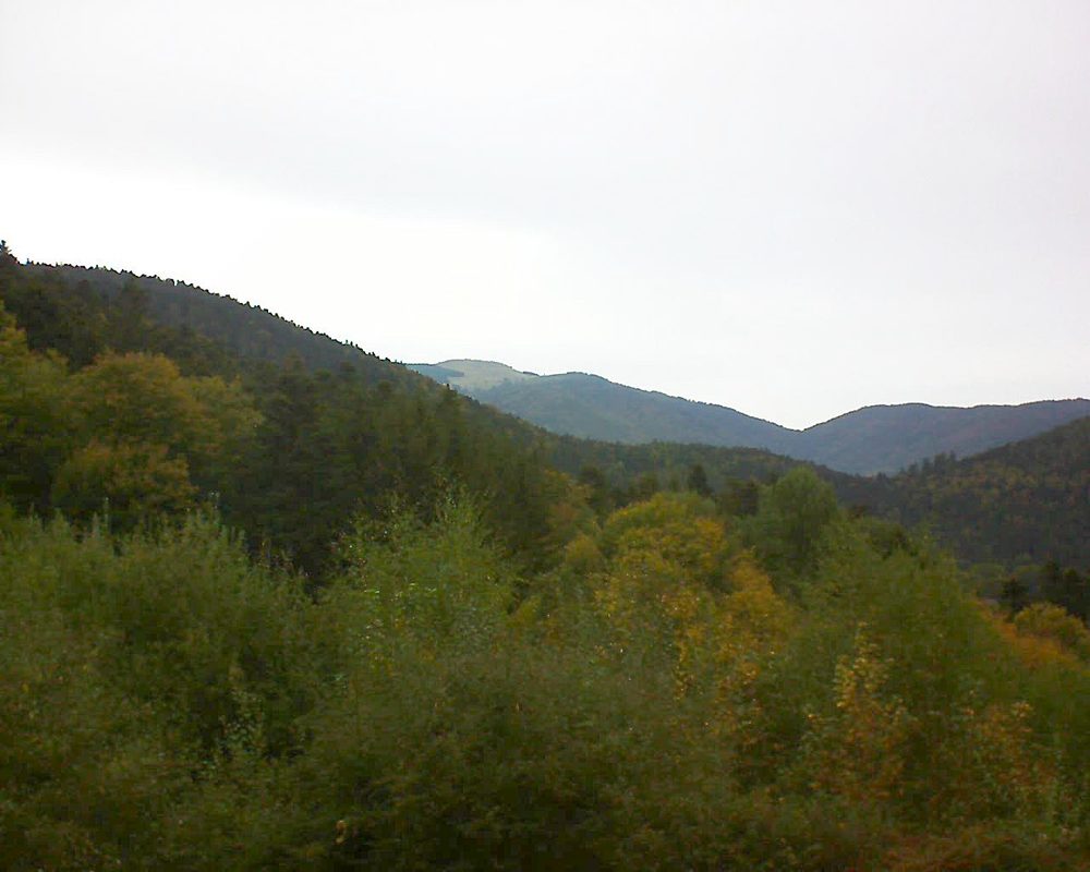 Le petit ballon vu depuis le Domaine Langmatt à Murbach le 11.10.2018 à 11:00 Le petit ballon (Alsace, Vosges) le 11.10.2018 à 11:00