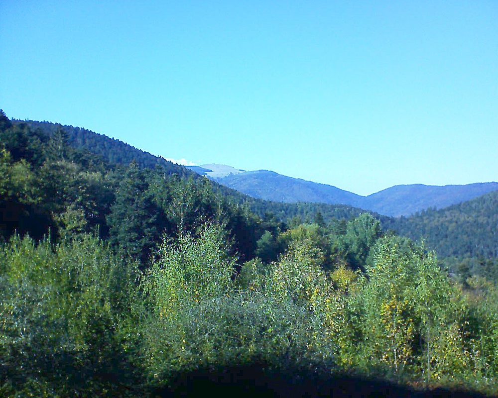 Le petit ballon vu depuis le Domaine Langmatt à Murbach le 13.10.2018 à 16:00 Le petit ballon (Alsace, Vosges) le 13.10.2018 à 16:00