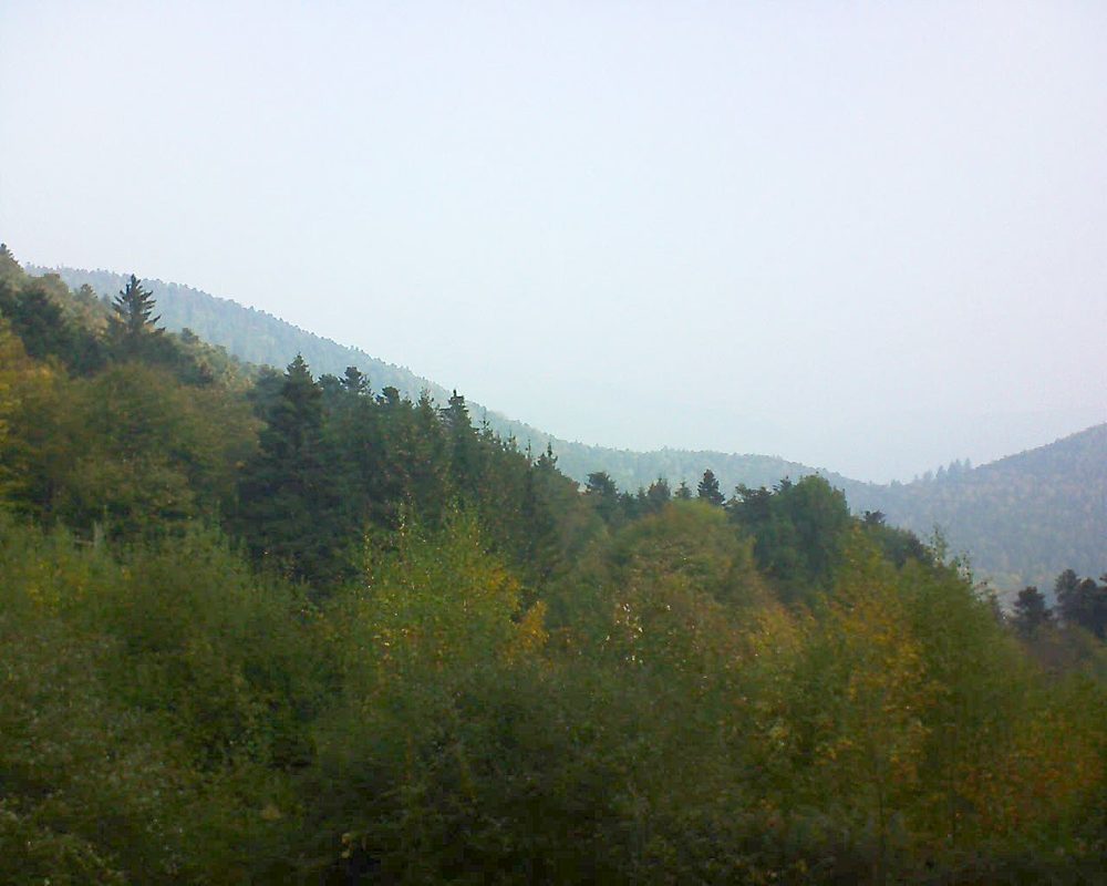 Le petit ballon vu depuis le Domaine Langmatt à Murbach le 20.10.2018 à 10:00 Le petit ballon (Alsace, Vosges) le 20.10.2018 à 10:00