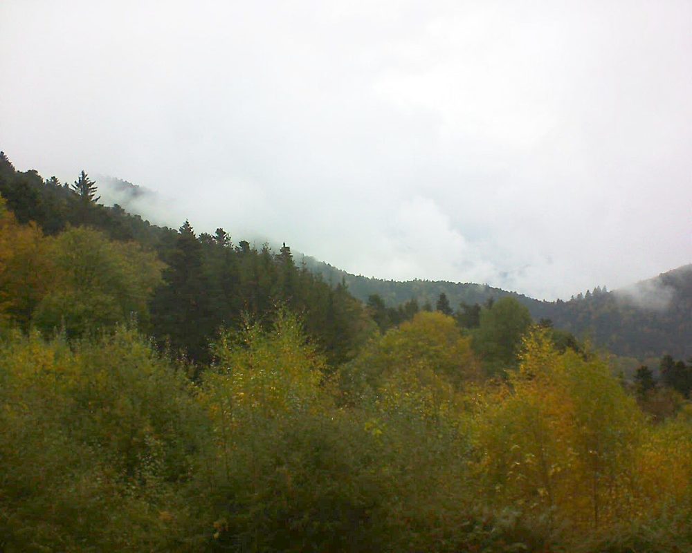 Le petit ballon vu depuis le Domaine Langmatt à Murbach le 27.10.2018 à 13:00 Le petit ballon (Alsace, Vosges) le 27.10.2018 à 13:00