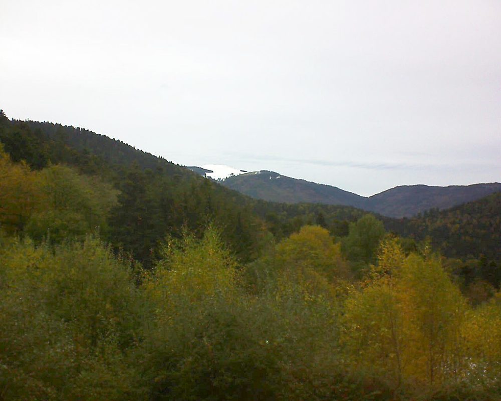 Le petit ballon vu depuis le Domaine Langmatt à Murbach le 31.10.2018 à 11:00 Le petit ballon (Alsace, Vosges) le 31.10.2018 à 11:00