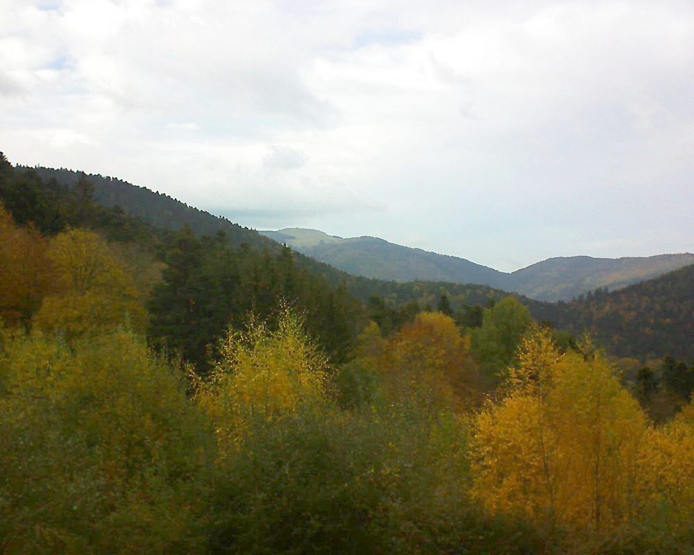 Le petit ballon vu depuis le Domaine Langmatt à Murbach le 06.11.2018 à 15:30 Le petit ballon (Alsace, Vosges) le 06.11.2018 à 15:30