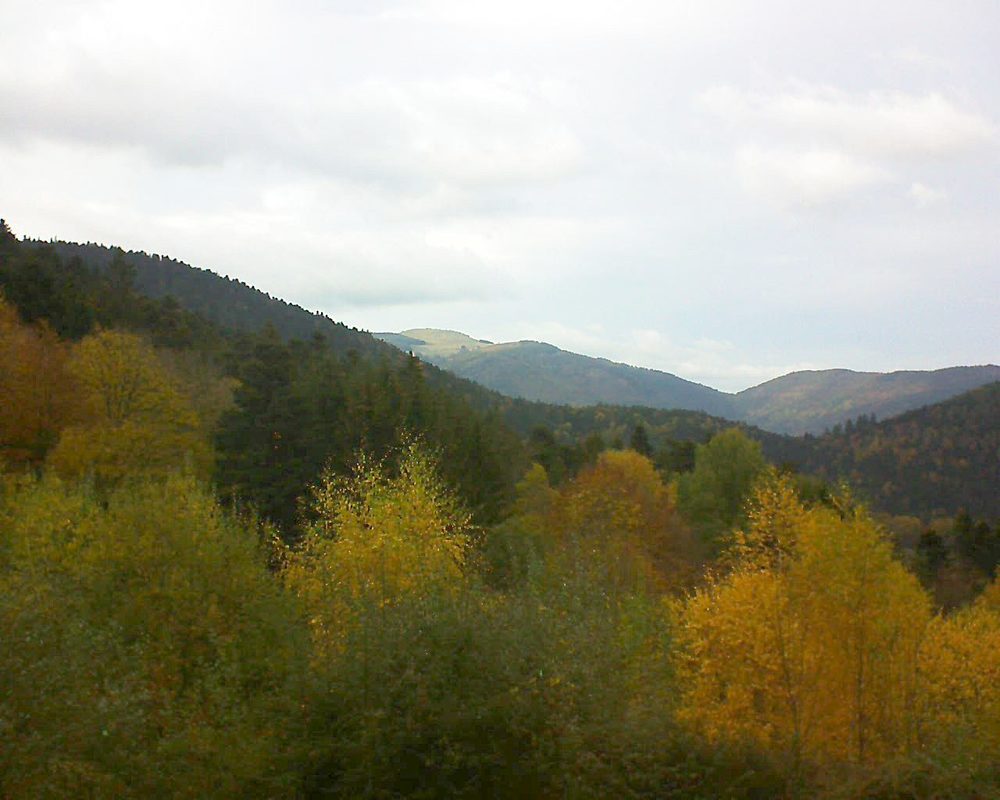 Le petit ballon vu depuis le Domaine Langmatt à Murbach le 06.11.2018 à 15:45 Le petit ballon (Alsace, Vosges) le 06.11.2018 à 15:45