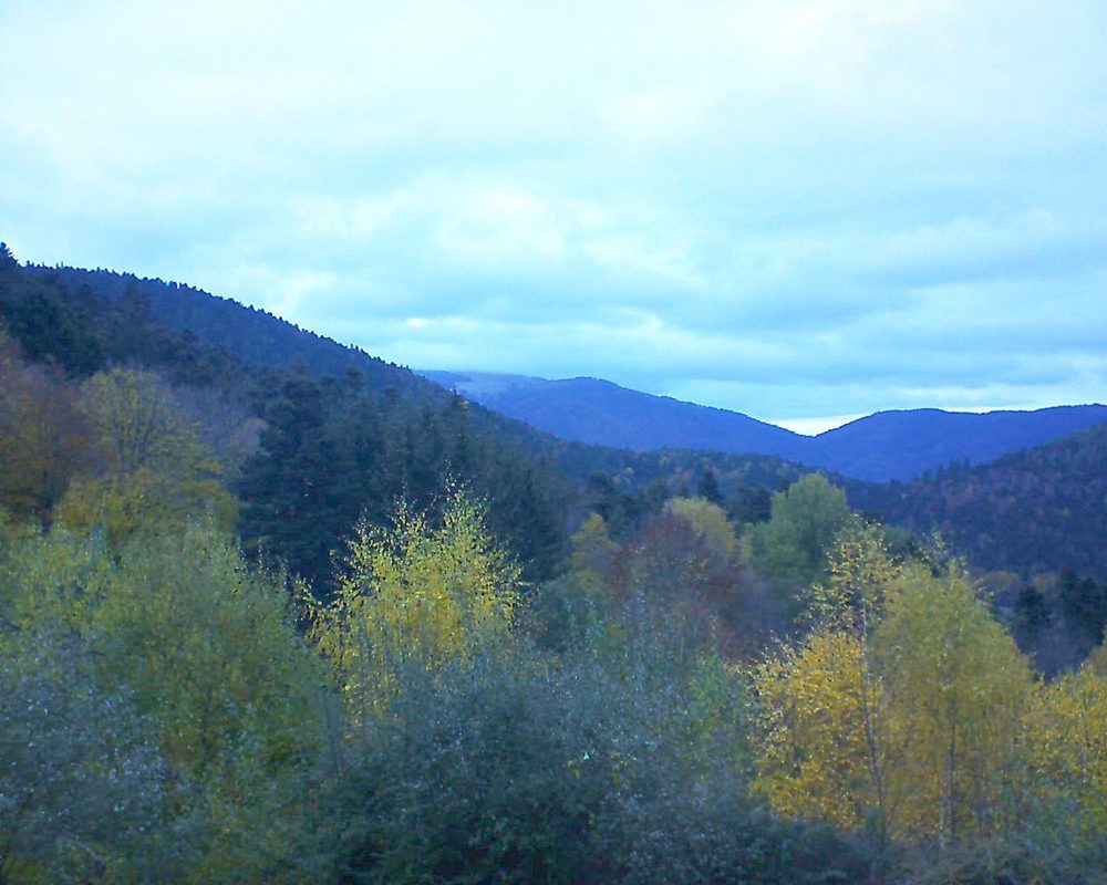 Le petit ballon vu depuis le Domaine Langmatt à Murbach le 08.11.2018 à 15:45 Le petit ballon (Alsace, Vosges) le 08.11.2018 à 15:45