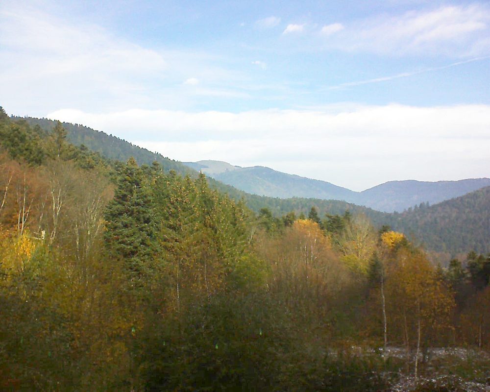 Le petit ballon vu depuis le Domaine Langmatt à Murbach le 21.11.2018 à 11:00 Le petit ballon (Alsace, Vosges) le 21.11.2018 à 11:00