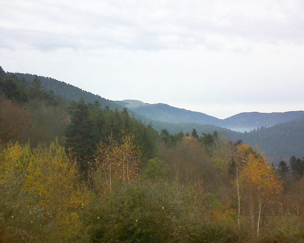Le petit ballon vu depuis le Domaine Langmatt à Murbach le 23.11.2018 à 15:45 Le petit ballon (Alsace, Vosges) le 23.11.2018 à 15:45