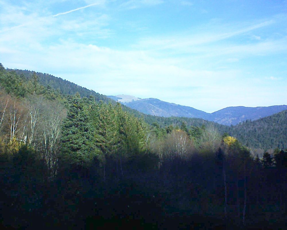Le petit ballon vu depuis le Domaine Langmatt à Murbach le 25.11.2018 à 11:00 Le petit ballon (Alsace, Vosges) le 25.11.2018 à 11:00