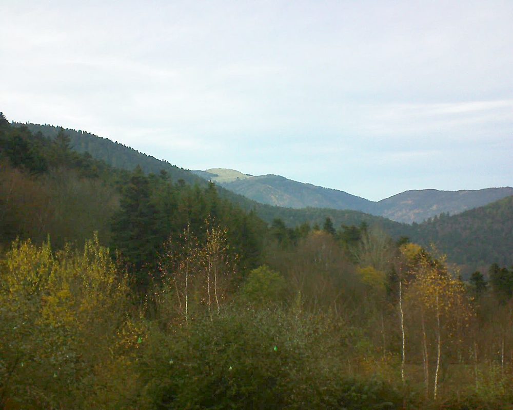Le petit ballon vu depuis le Domaine Langmatt à Murbach le 29.11.2018 à 15:45 Le petit ballon (Alsace, Vosges) le 29.11.2018 à 15:45