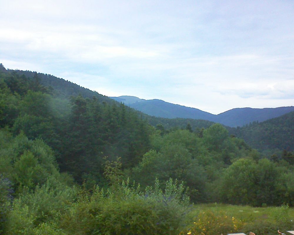 Le petit ballon vu depuis le Domaine Langmatt à Murbach le 24.07.2020 à 06:45 Le petit ballon (Alsace, Vosges) le 24.07.2020 à 06:45