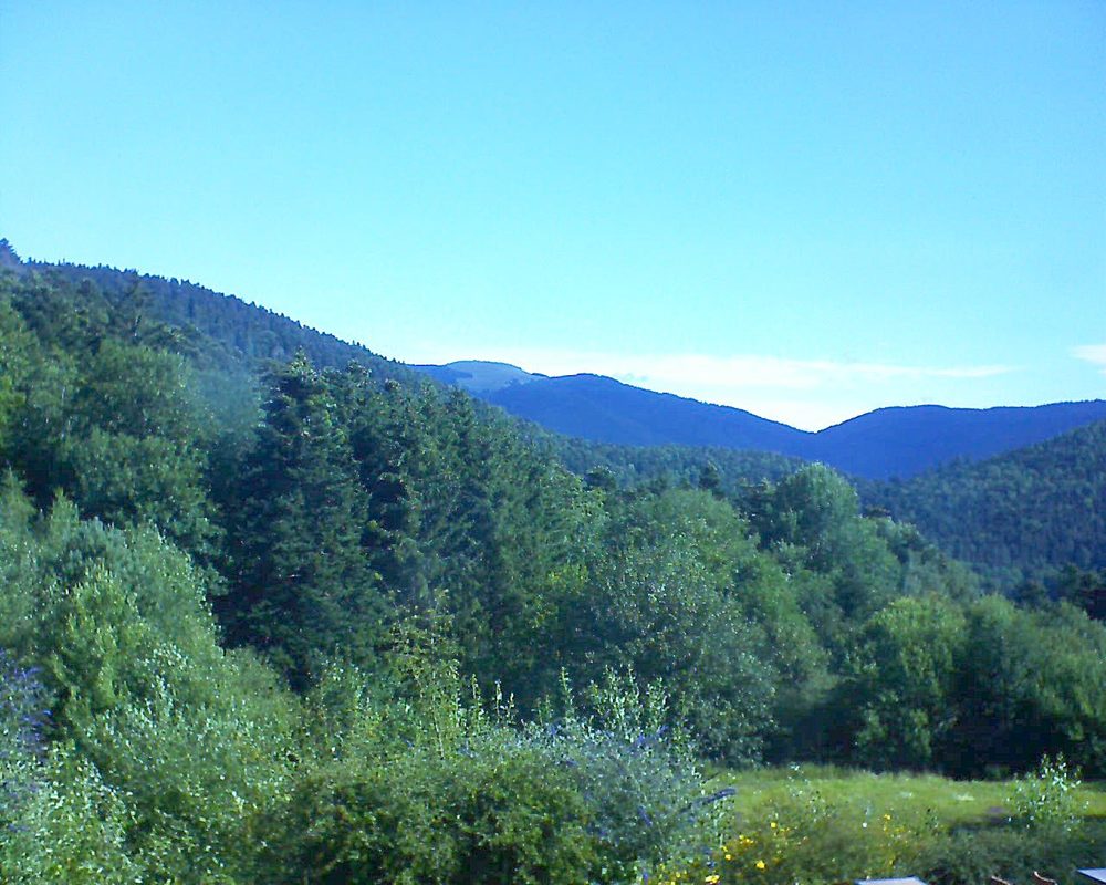 Le petit ballon vu depuis le Domaine Langmatt à Murbach le 28.07.2020 à 09:45 Le petit ballon (Alsace, Vosges) le 28.07.2020 à 09:45