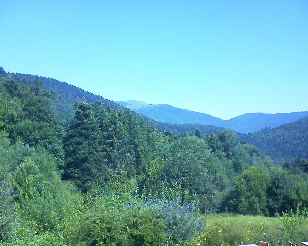 Le petit ballon vu depuis le Domaine Langmatt à Murbach le 07.08.2020 à 11:45 Le petit ballon (Alsace, Vosges) le 07.08.2020 à 11:45