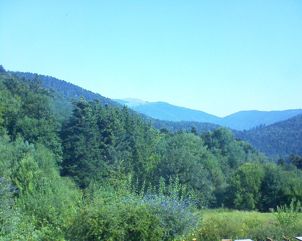 Le petit ballon vu depuis le Domaine Langmatt à Murbach le 09.08.2020 à 10:45 Le petit ballon (Alsace, Vosges) le 09.08.2020 à 10:45