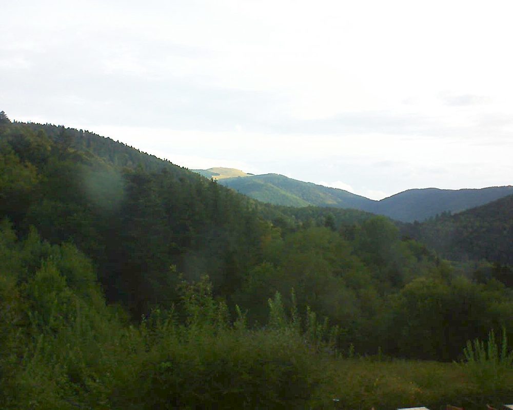 Le petit ballon vu depuis le Domaine Langmatt à Murbach le 31.08.2020 à 07:30 Le petit ballon (Alsace, Vosges) le 31.08.2020 à 07:30