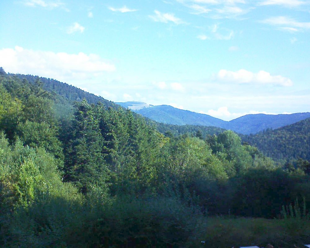 Le petit ballon vu depuis le Domaine Langmatt à Murbach le 10.09.2020 à 09:45 Le petit ballon (Alsace, Vosges) le 10.09.2020 à 09:45