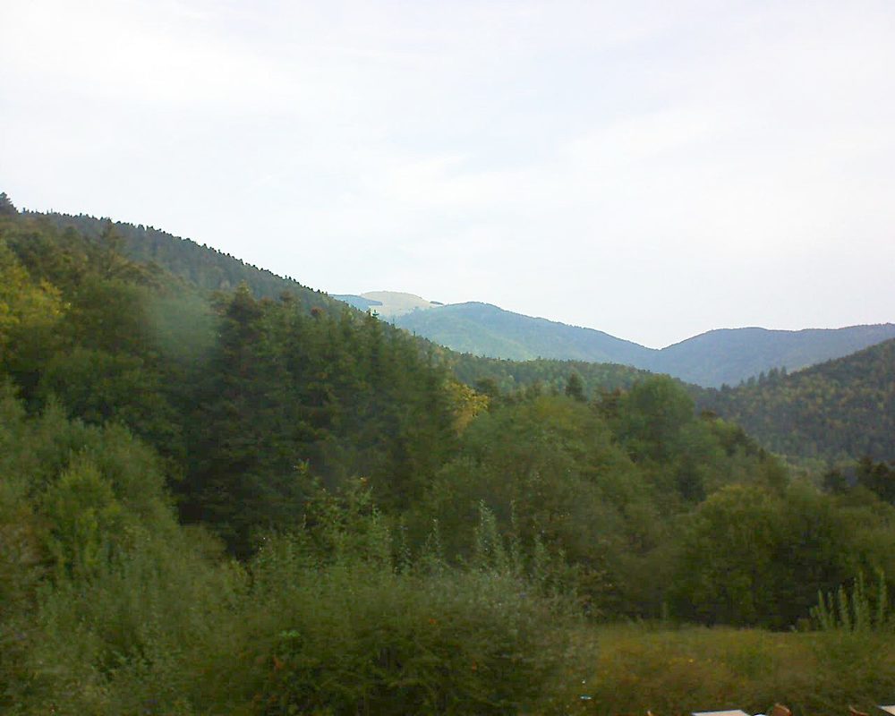 Le petit ballon vu depuis le Domaine Langmatt à Murbach le 16.09.2020 à 09:30 Le petit ballon (Alsace, Vosges) le 16.09.2020 à 09:30