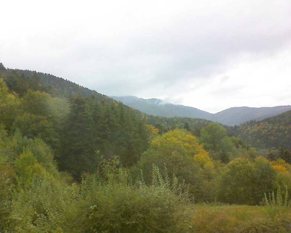 Le petit ballon vu depuis le Domaine Langmatt à Murbach le 10.10.2020 à 11:45 Le petit ballon (Alsace, Vosges) le 10.10.2020 à 11:45