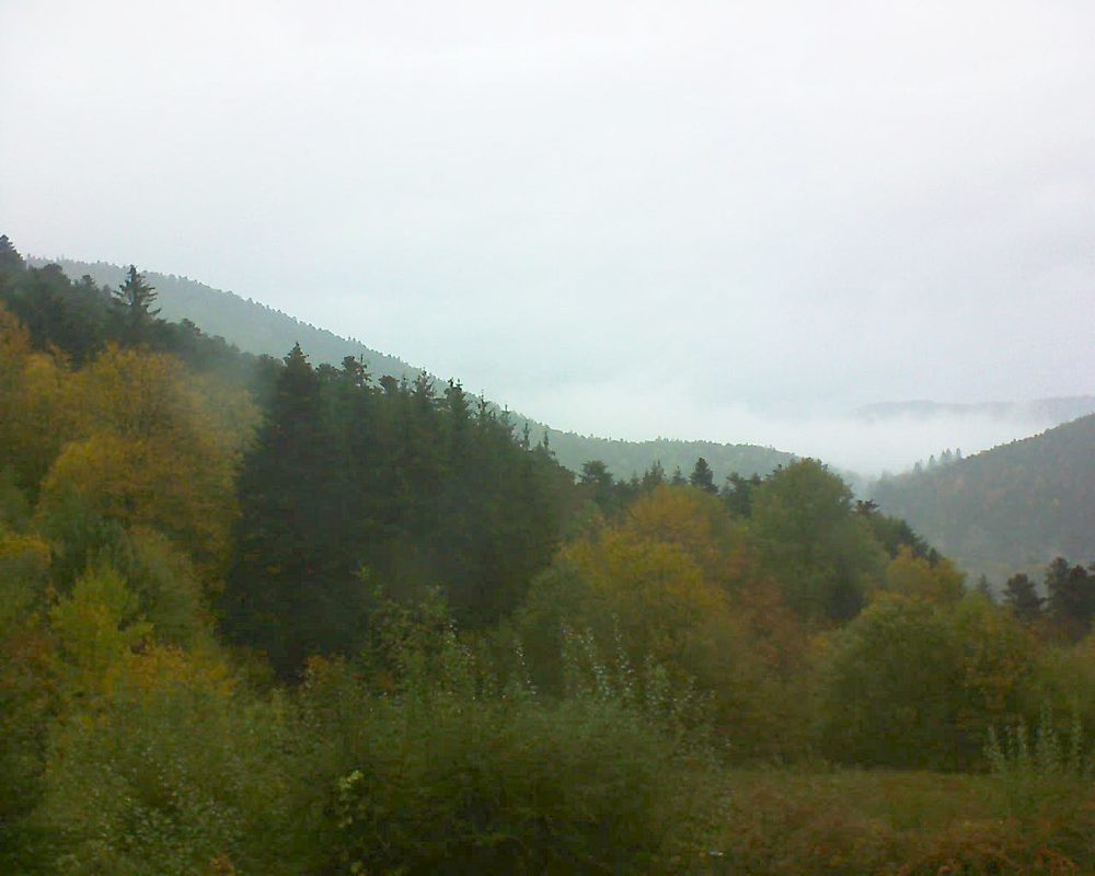 Le petit ballon vu depuis le Domaine Langmatt à Murbach le 23.10.2020 à 10:30 Le petit ballon (Alsace, Vosges) le 23.10.2020 à 10:30
