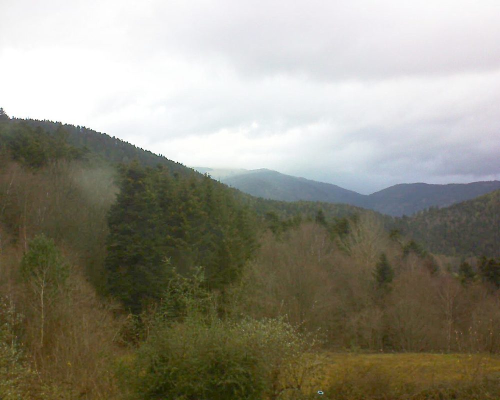 Le petit ballon vu depuis le Domaine Langmatt à Murbach le 17.12.2020 à 11:30 Le petit ballon (Alsace, Vosges) le 17.12.2020 à 11:30