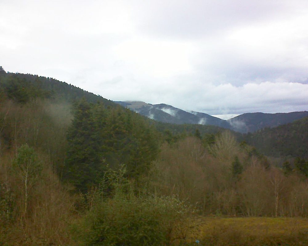 Le petit ballon vu depuis le Domaine Langmatt à Murbach le 20.12.2020 à 14:30 Le petit ballon (Alsace, Vosges) le 20.12.2020 à 14:30