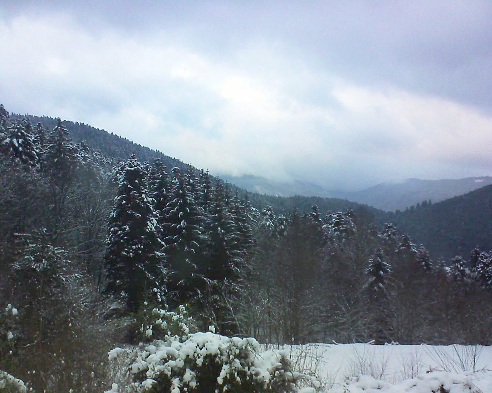 Le petit ballon vu depuis le Domaine Langmatt à Murbach le 09.01.2021 à 16:30 Le petit ballon (Alsace, Vosges) le 09.01.2021 à 16:30