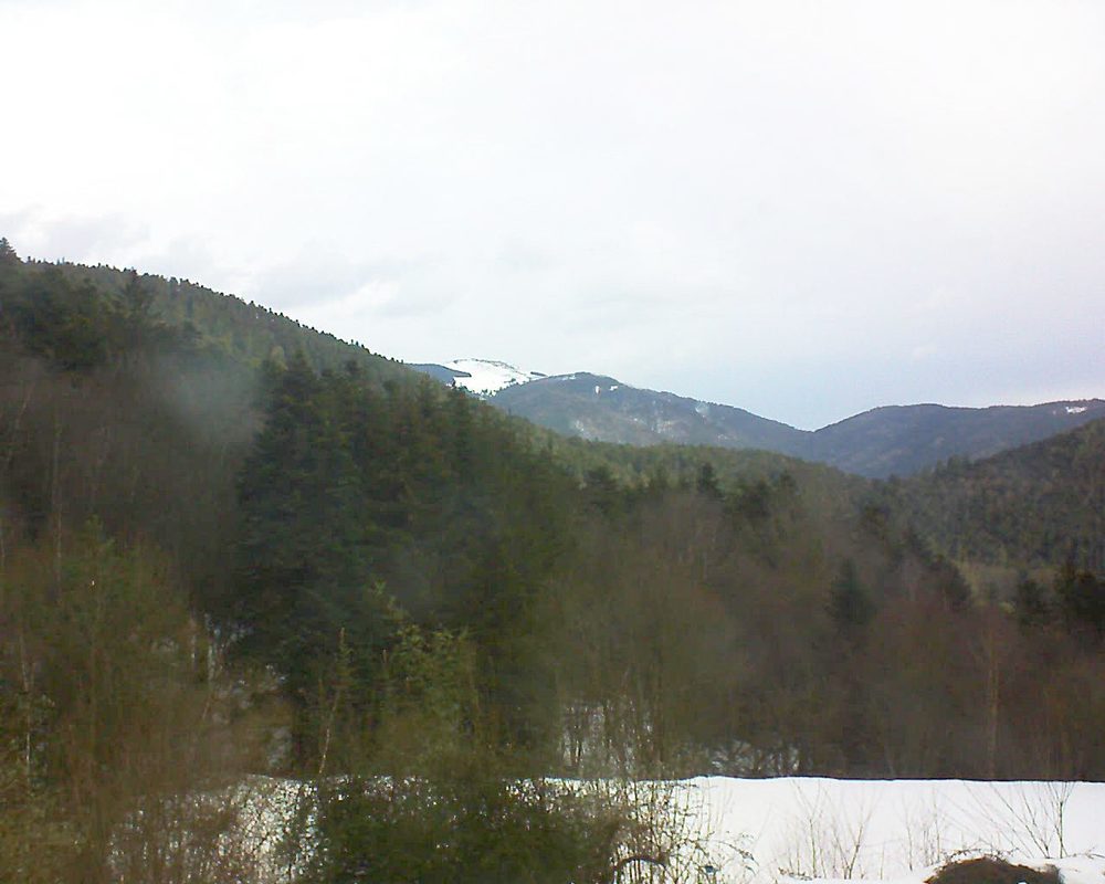 Le petit ballon vu depuis le Domaine Langmatt à Murbach le 22.01.2021 à 09:45 Le petit ballon (Alsace, Vosges) le 22.01.2021 à 09:45
