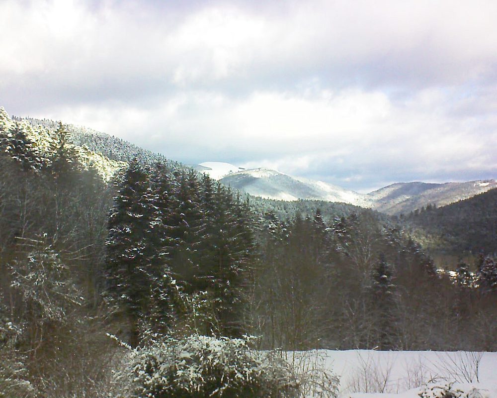 Le petit ballon vu depuis le Domaine Langmatt à Murbach le 24.01.2021 à 10:30 Le petit ballon (Alsace, Vosges) le 24.01.2021 à 10:30