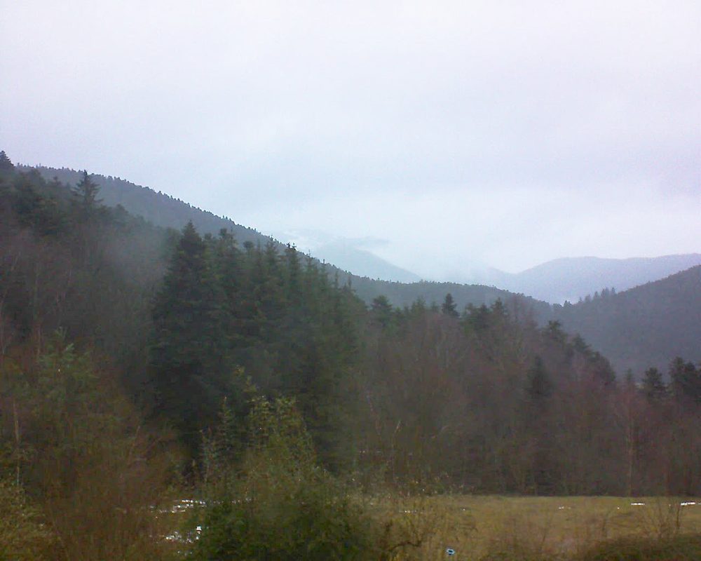 Le petit ballon vu depuis le Domaine Langmatt à Murbach le 01.02.2021 à 09:30 Le petit ballon (Alsace, Vosges) le 01.02.2021 à 09:30