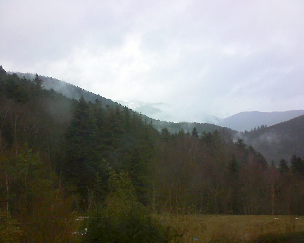 Le petit ballon vu depuis le Domaine Langmatt à Murbach le 01.02.2021 à 12:15 Le petit ballon (Alsace, Vosges) le 01.02.2021 à 12:15