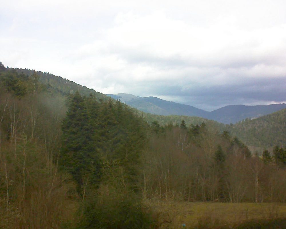 Le petit ballon vu depuis le Domaine Langmatt à Murbach le 05.02.2021 à 12:15 Le petit ballon (Alsace, Vosges) le 05.02.2021 à 12:15