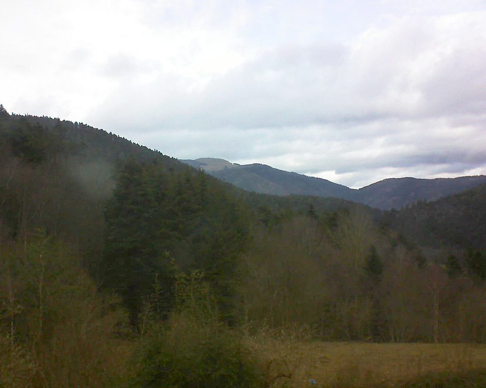 Le petit ballon vu depuis le Domaine Langmatt à Murbach le 07.02.2021 à 12:15 Le petit ballon (Alsace, Vosges) le 07.02.2021 à 12:15