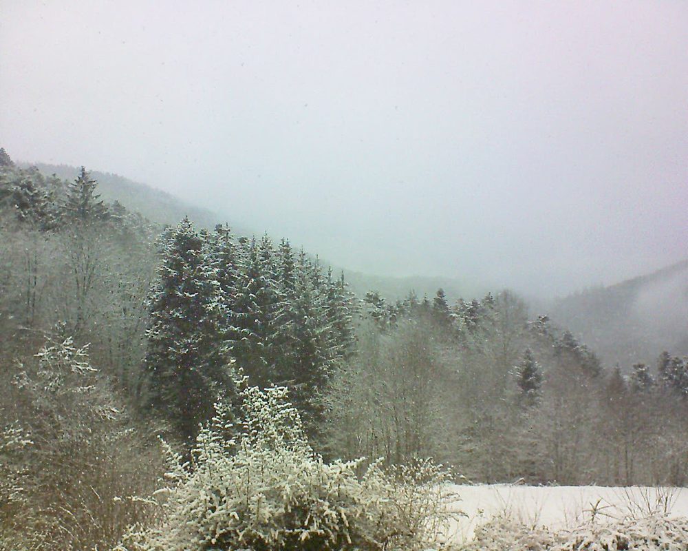 Le petit ballon vu depuis le Domaine Langmatt à Murbach le 08.02.2021 à 13:00 Le petit ballon (Alsace, Vosges) le 08.02.2021 à 13:00