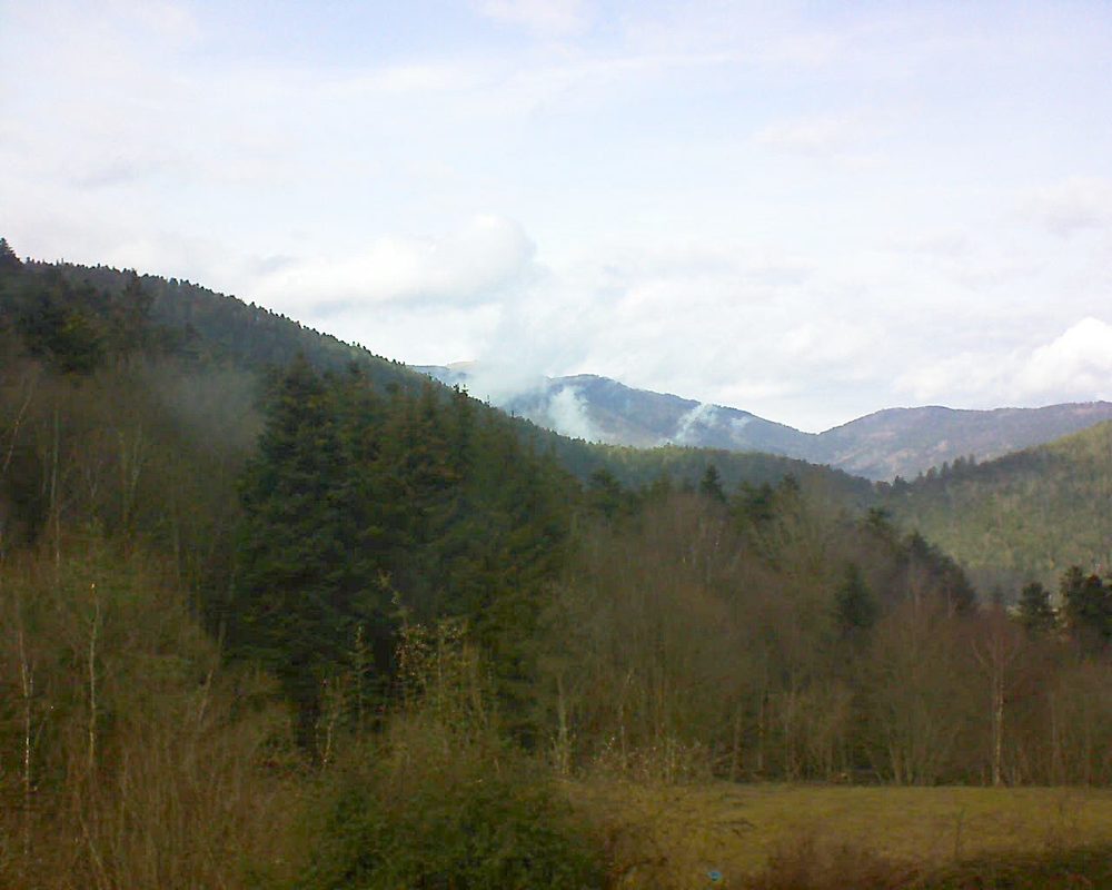 Le petit ballon vu depuis le Domaine Langmatt à Murbach le 19.02.2021 à 13:15 Le petit ballon (Alsace, Vosges) le 19.02.2021 à 13:15