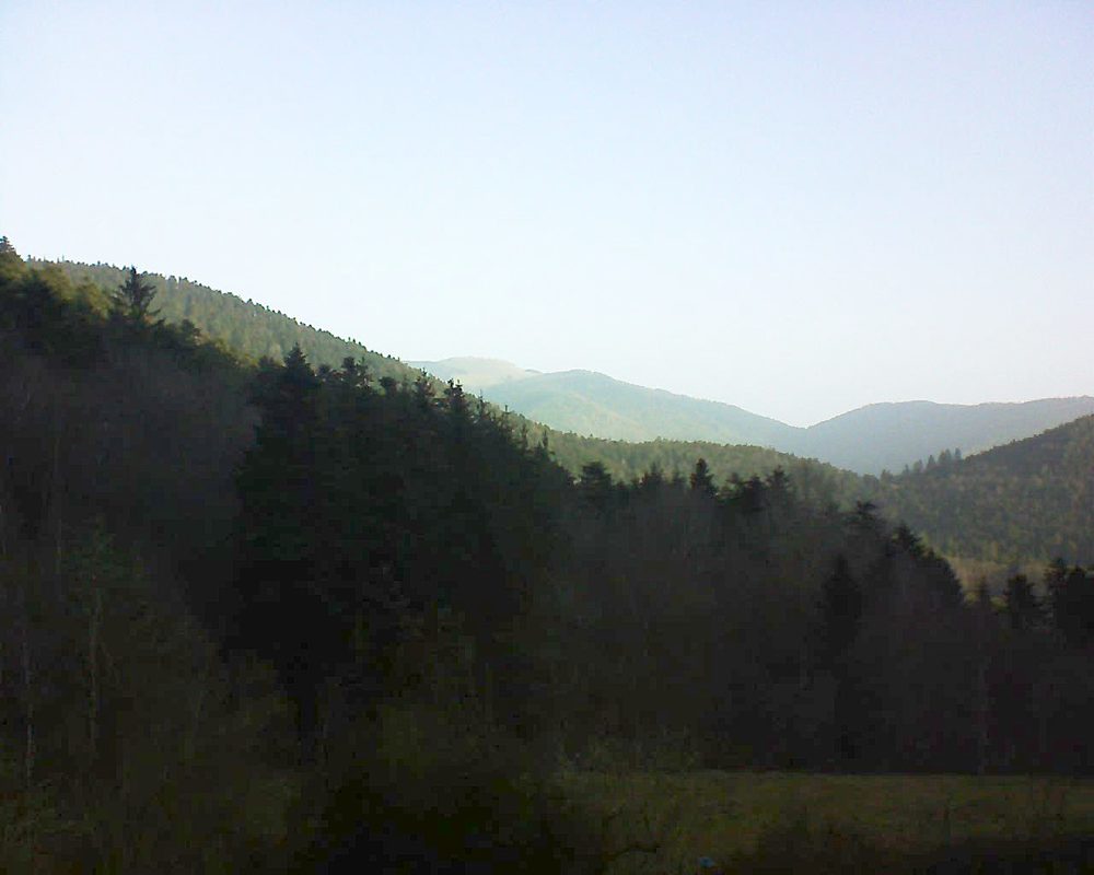 Le petit ballon vu depuis le Domaine Langmatt à Murbach le 25.02.2021 à 08:30 Le petit ballon (Alsace, Vosges) le 25.02.2021 à 08:30