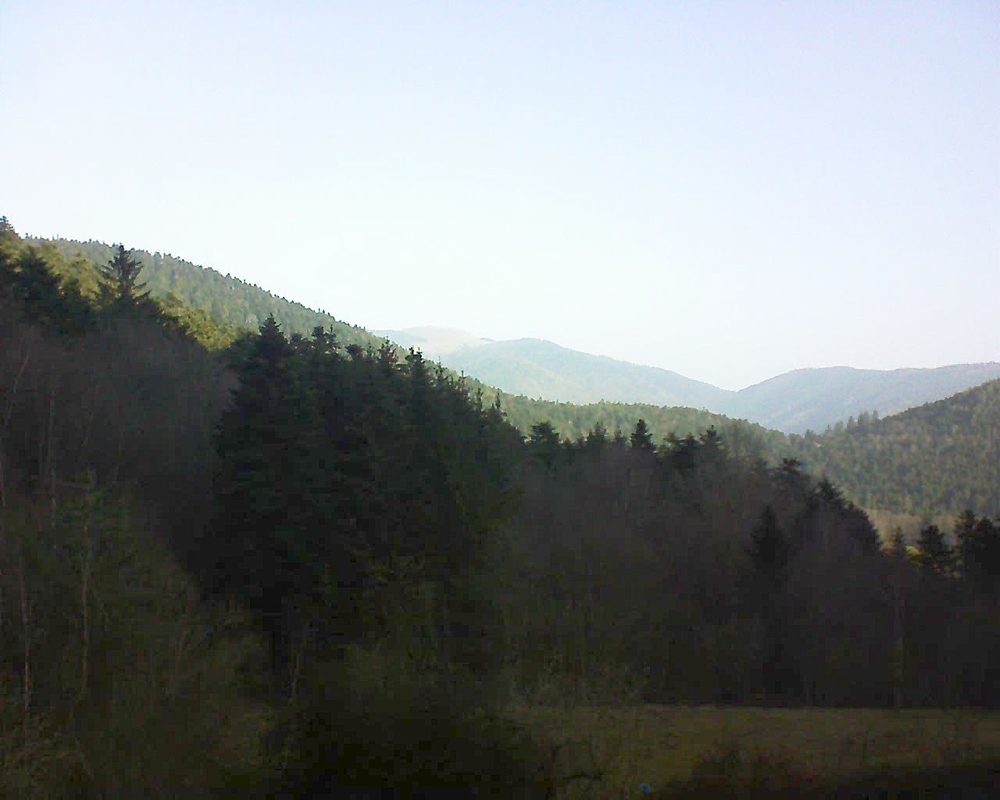 Le petit ballon vu depuis le Domaine Langmatt à Murbach le 25.02.2021 à 09:15 Le petit ballon (Alsace, Vosges) le 25.02.2021 à 09:15