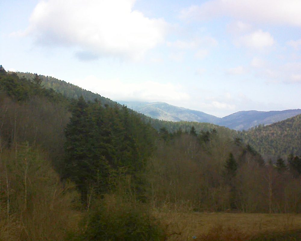 Le petit ballon vu depuis le Domaine Langmatt à Murbach le 27.02.2021 à 09:30 Le petit ballon (Alsace, Vosges) le 27.02.2021 à 09:30