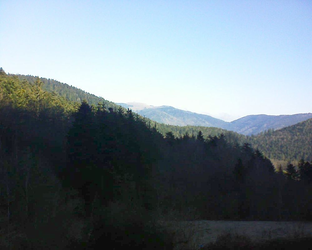 Le petit ballon vu depuis le Domaine Langmatt à Murbach le 28.02.2021 à 09:30 Le petit ballon (Alsace, Vosges) le 28.02.2021 à 09:30