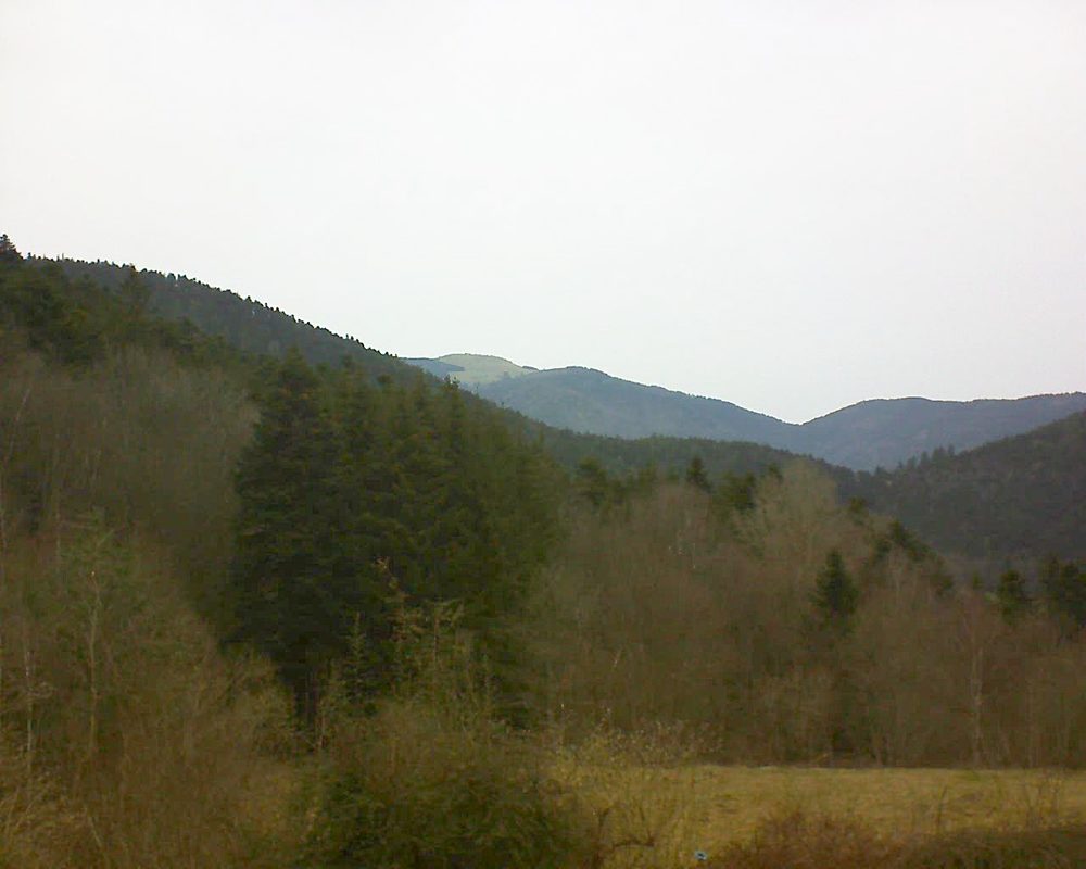 Le petit ballon vu depuis le Domaine Langmatt à Murbach le 03.03.2021 à 09:30 Le petit ballon (Alsace, Vosges) le 03.03.2021 à 09:30