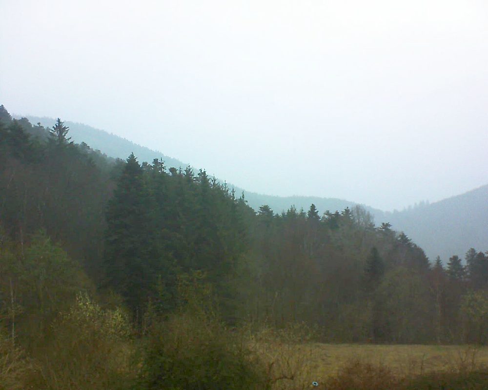 Le petit ballon vu depuis le Domaine Langmatt à Murbach le 11.03.2021 à 07:30 Le petit ballon (Alsace, Vosges) le 11.03.2021 à 07:30
