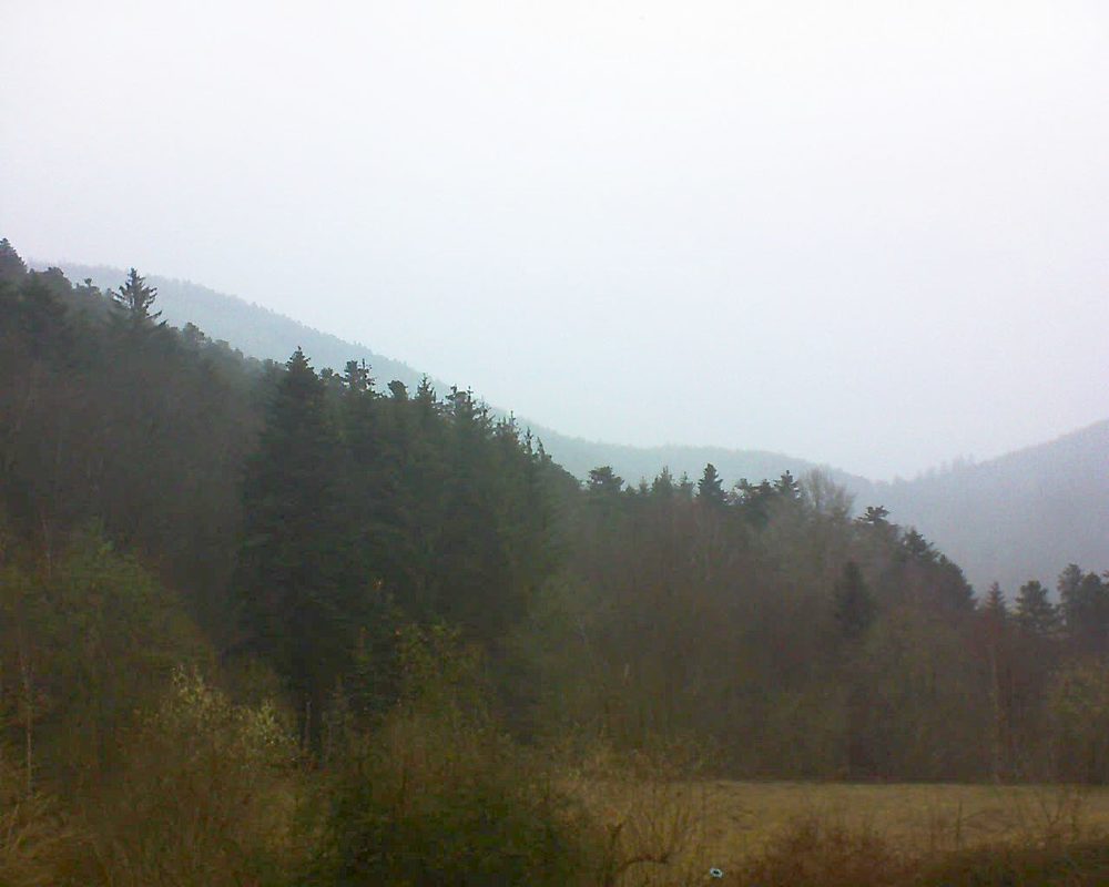 Le petit ballon vu depuis le Domaine Langmatt à Murbach le 11.03.2021 à 07:45 Le petit ballon (Alsace, Vosges) le 11.03.2021 à 07:45