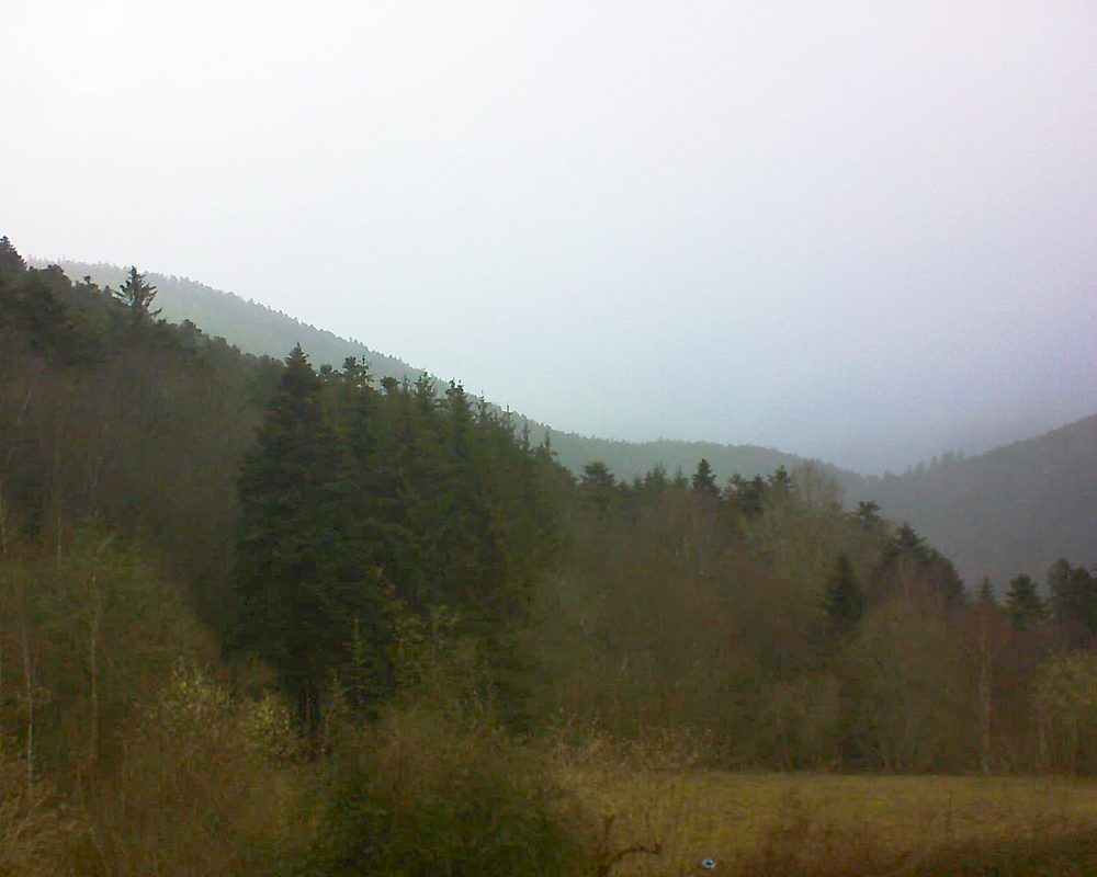 Le petit ballon vu depuis le Domaine Langmatt à Murbach le 12.03.2021 à 09:30 Le petit ballon (Alsace, Vosges) le 12.03.2021 à 09:30
