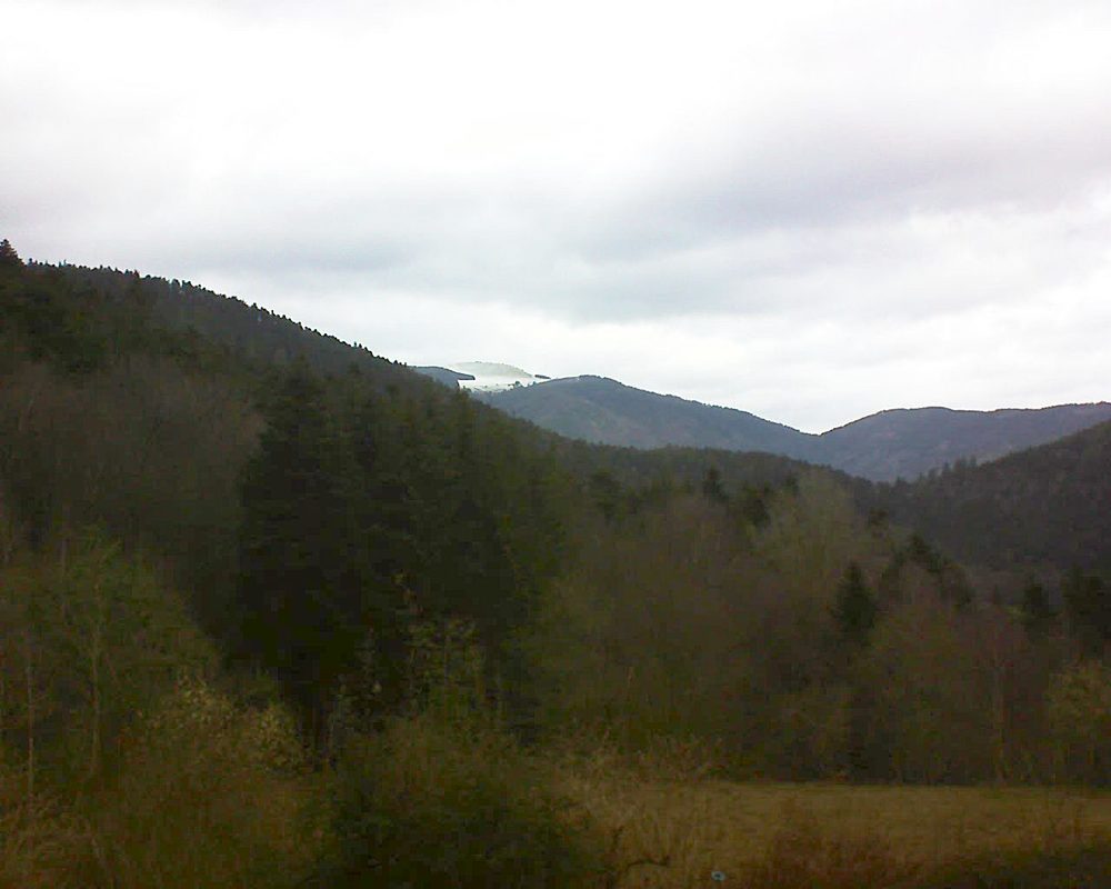Le petit ballon vu depuis le Domaine Langmatt à Murbach le 13.03.2021 à 10:30 Le petit ballon (Alsace, Vosges) le 13.03.2021 à 10:30
